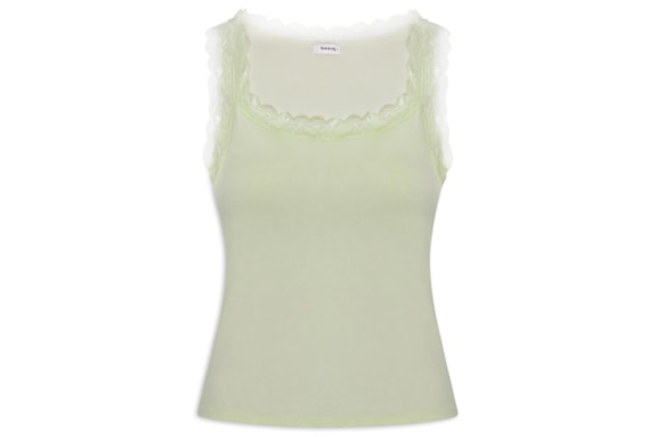 Regata Feminina Com Renda - Verde