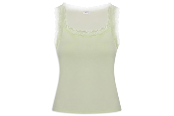 Regata Feminina Com Renda - Verde