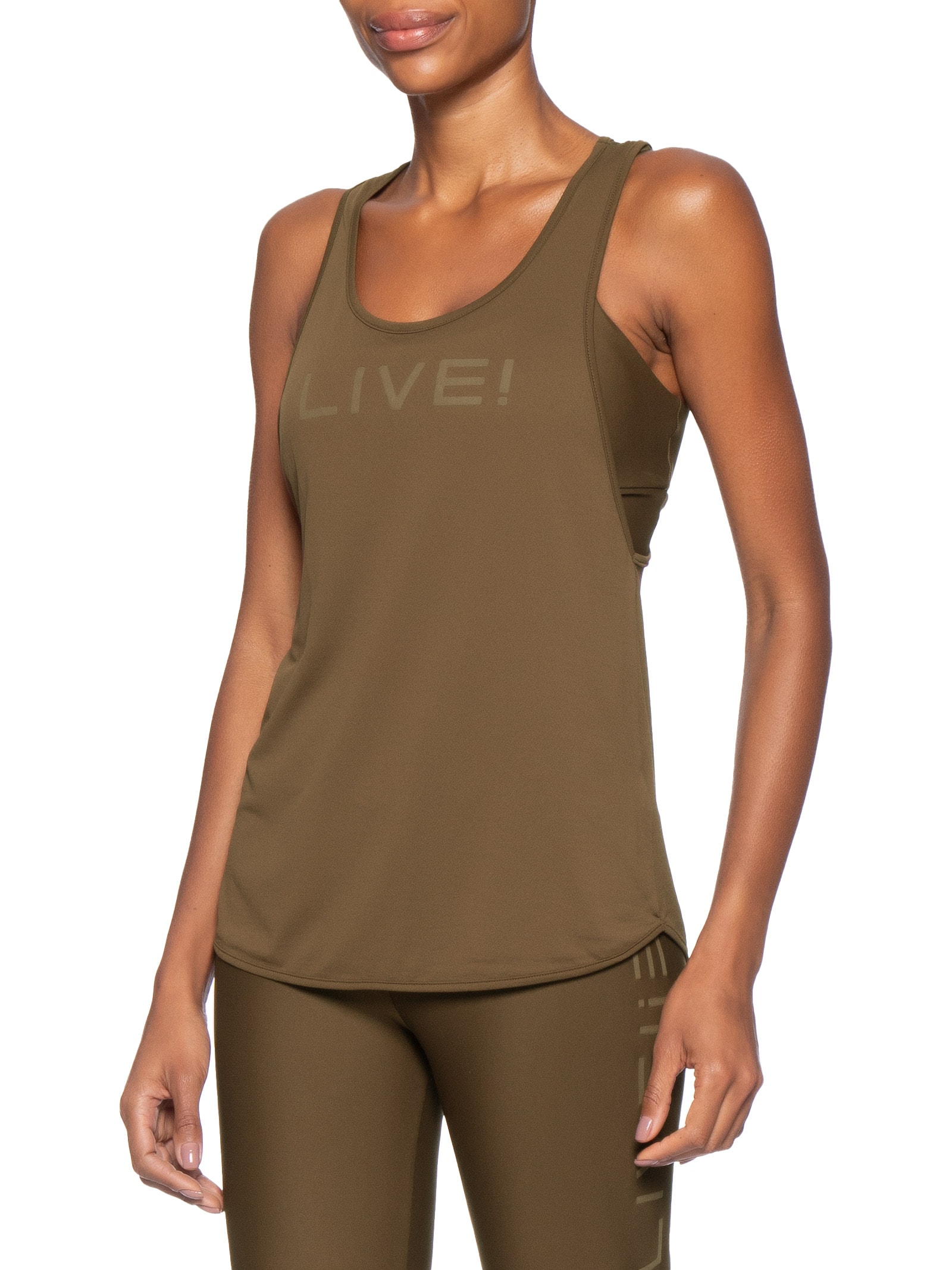 Regata Feminina Comfort Marrom Live!