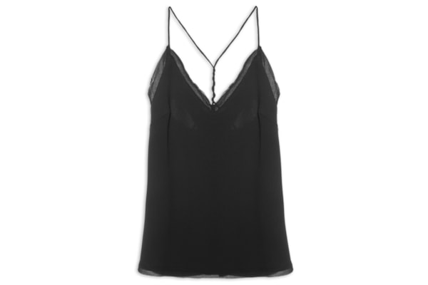 Regata Feminina Crepe Nó – Preto