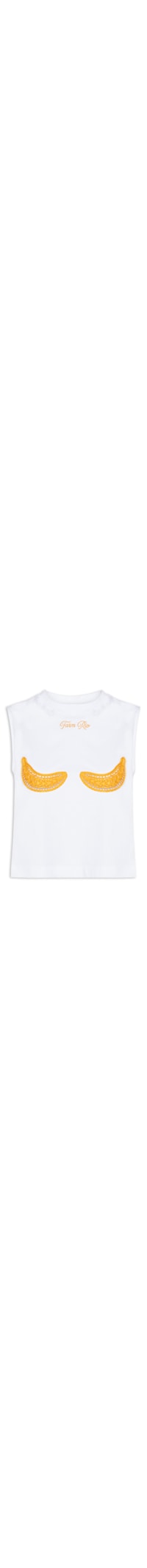 Regata Feminina Cropped Bananas Richillieu - Branco