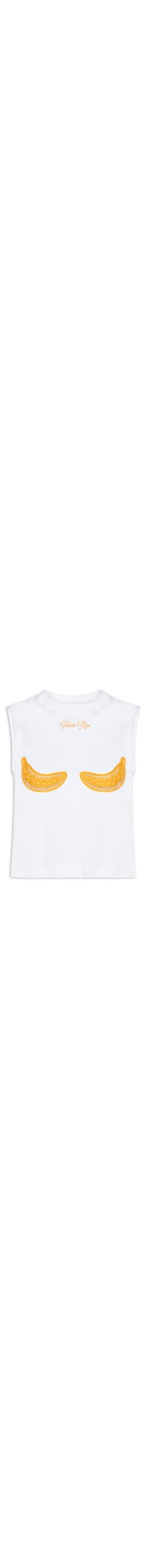 Regata Feminina Cropped Bananas Richillieu - Branco