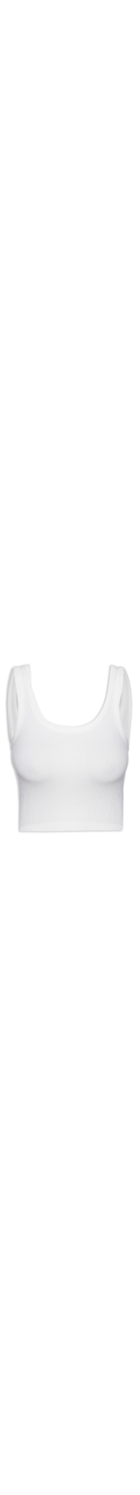 Regata Feminina Cropped Canelada - Branco