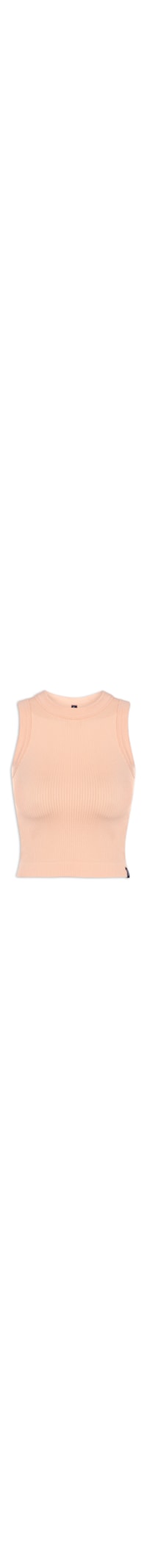 Regata Feminina Cropped Decote Redondo - Laranja