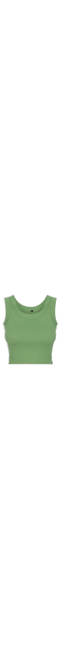 Regata Feminina Cropped Decote U - Verde