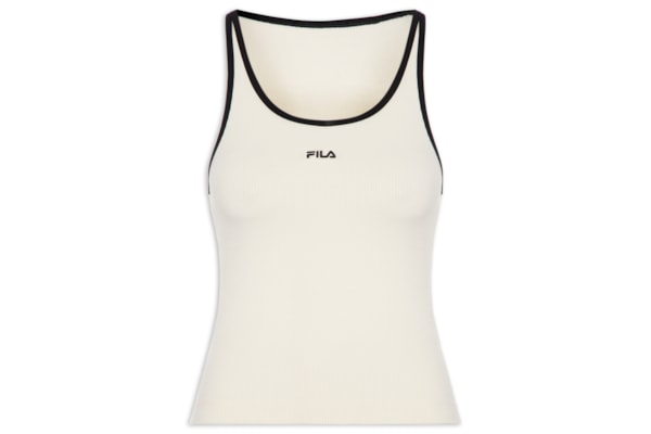 Regata Feminina Cropped Essentials Rib - Off White