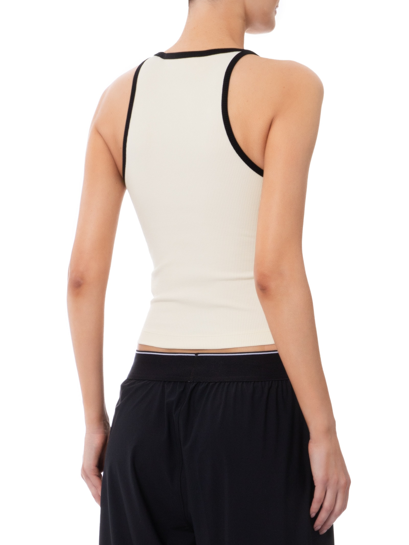 Regata Feminina Cropped Essentials Rib Off White Fila