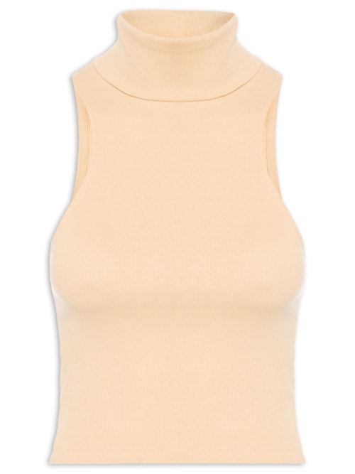 Regata Feminina Cropped Gola Bella – Bege