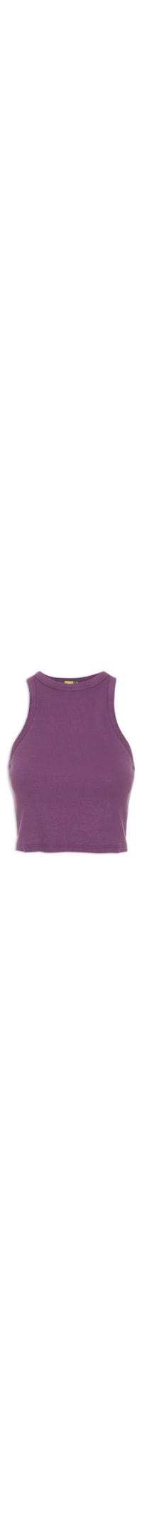 Regata Feminina Cropped Rib - Roxo