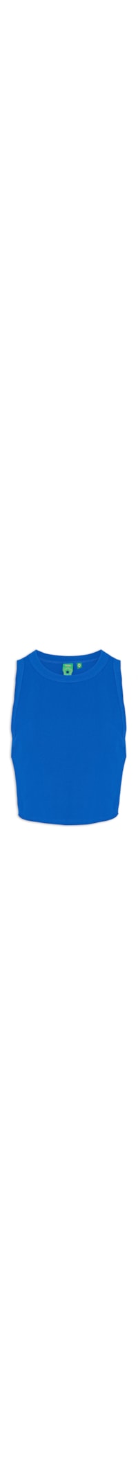 Regata Feminina Cropped Ribana - Azul