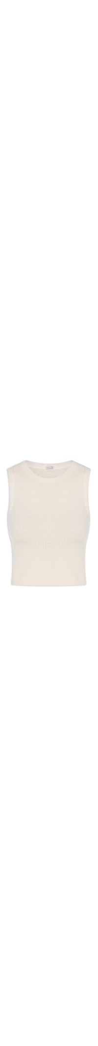 Regata Feminina Cropped Textura - Bege