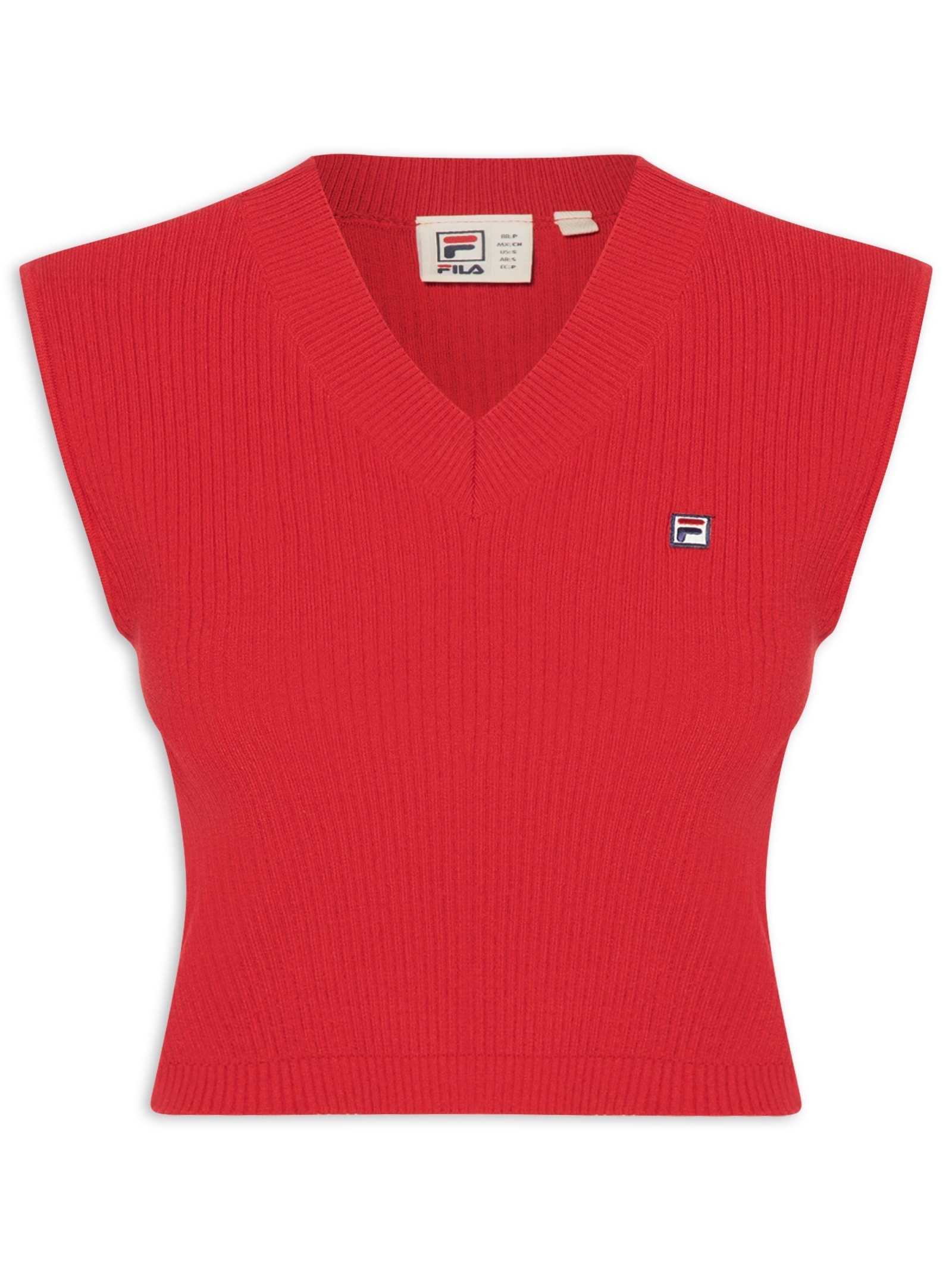 Regata Feminina Cropped Tricot Ag Vermelho Fila