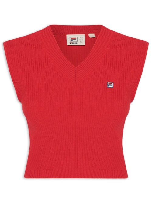 Regata Feminina Cropped Tricot Ag - Vermelho