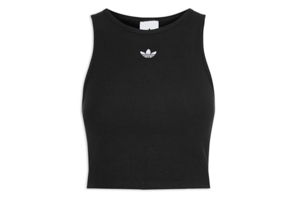 Regata Feminina Curta Trefoil Ess - Preto