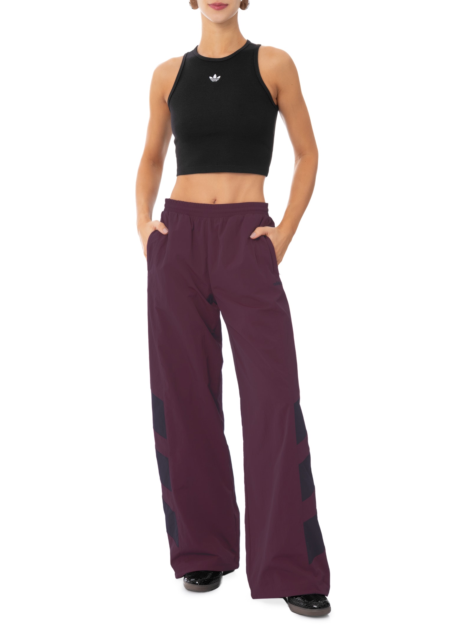 Regata Feminina Curta Trefoil Ess Preto Adidas Originals