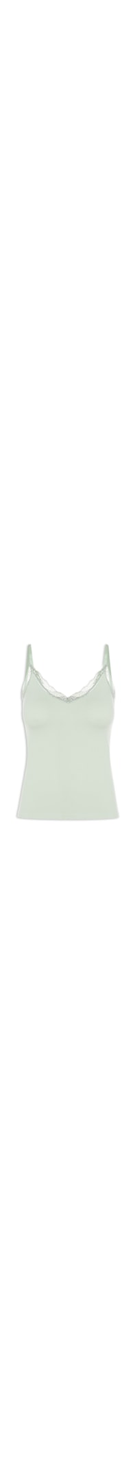 Regata Feminina De Alcinha Detalhe Renda - Verde