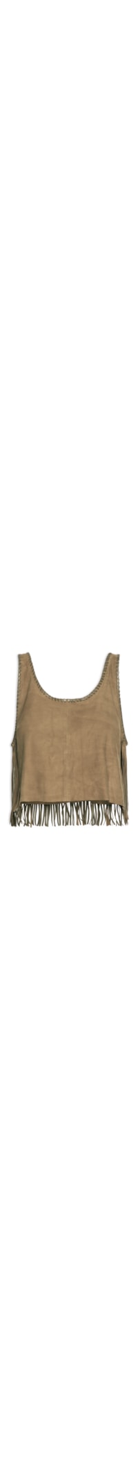 Regata Feminina De Chamois Com Franjas - Verde