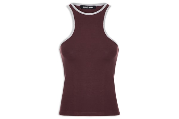 Regata Feminina De Malha Nadador - Marrom