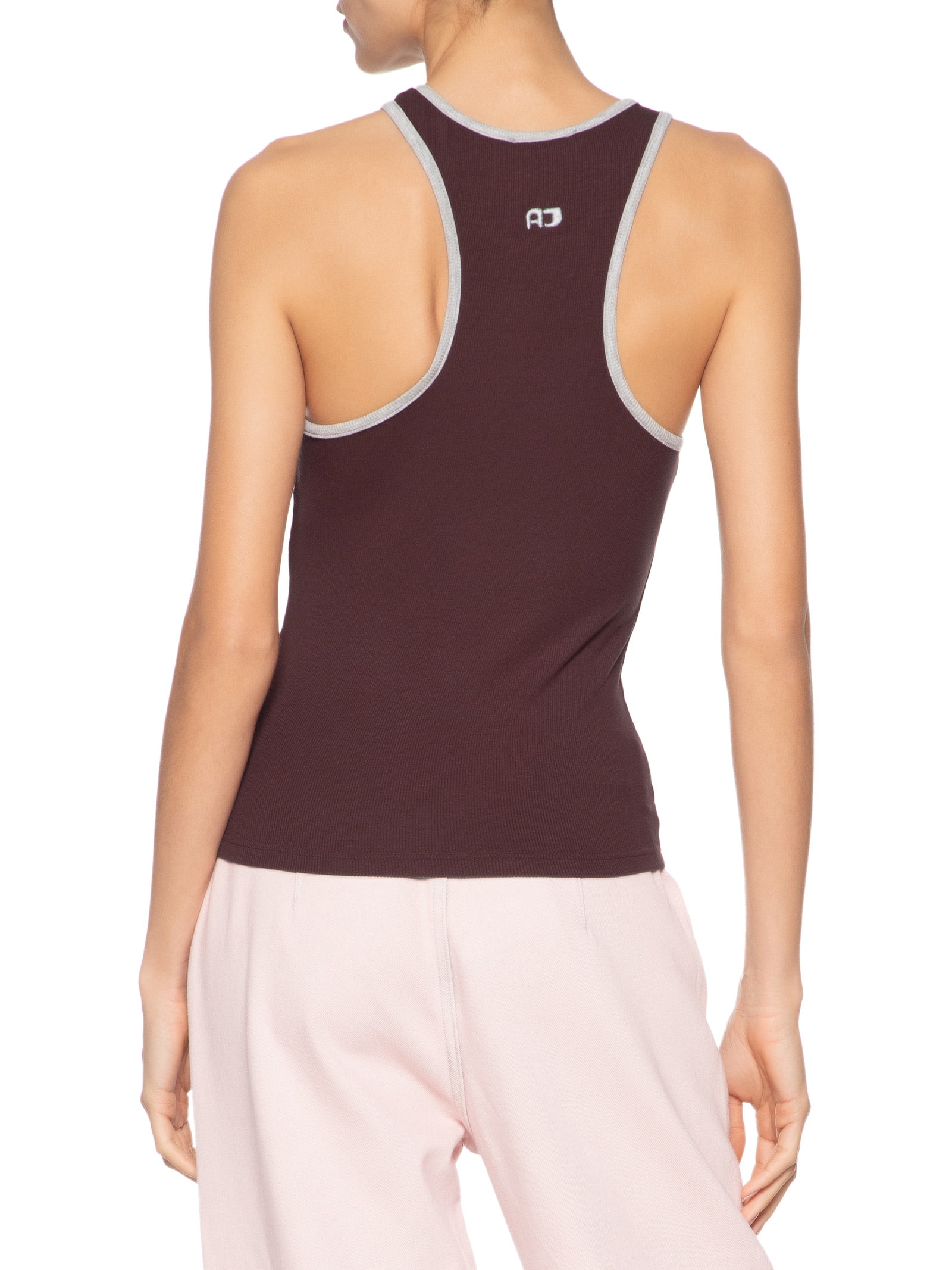 Regata Feminina De Malha Nadador Marrom Animale Jeans