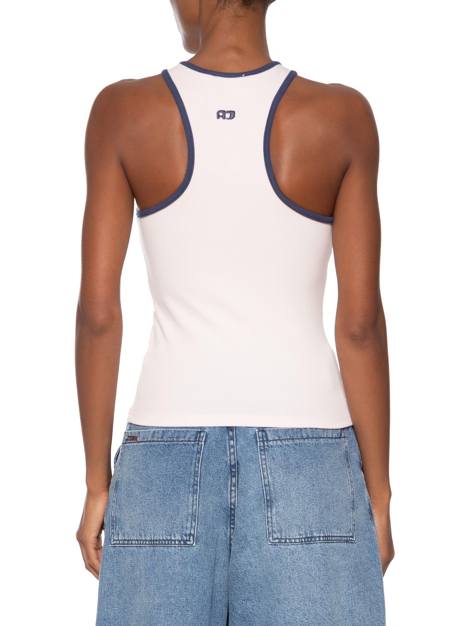 Regata Feminina de Malha Nadador Rosa Animale Jeans