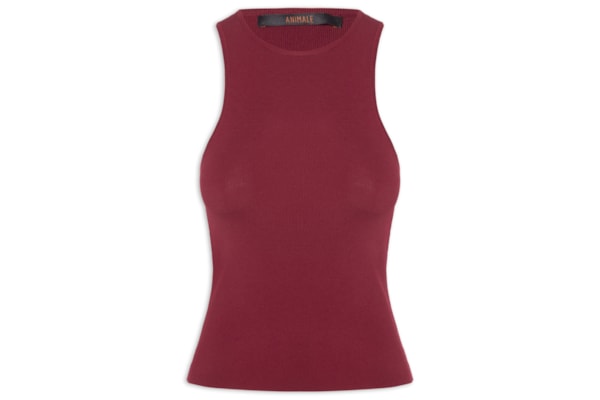 Regata Feminina De Tricot Básica Color - Vermelho