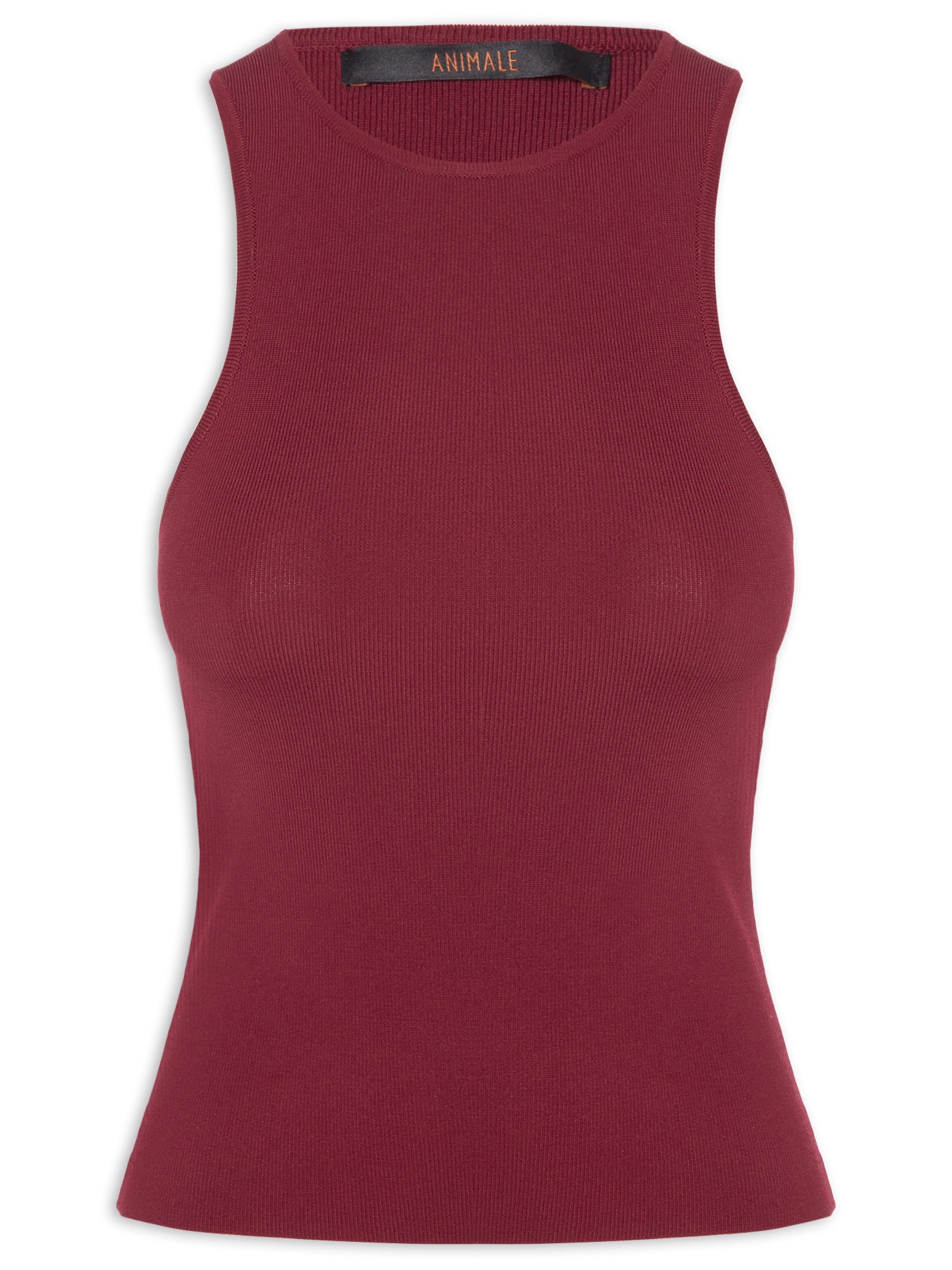 Regata Feminina De Tricot Básica Vermelho Animale