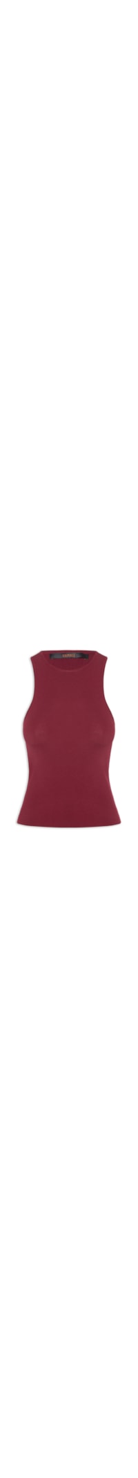 Regata Feminina De Tricot Básica - Vermelho