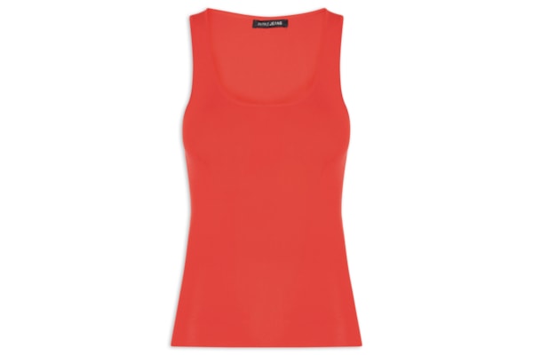 Regata Feminina De Tricot Básica - Vermelho