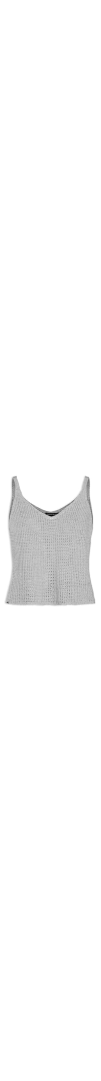 Regata Feminina De Tricot Com Lurex - Cinza