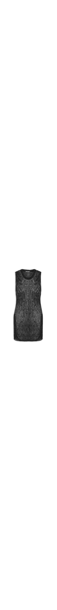 Regata Feminina De Tricot Com Transparência - Preto