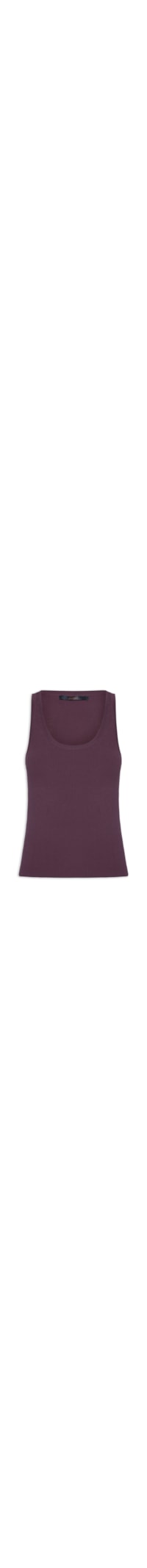 Regata Feminina De Tricot Gola U Color - Vermelho