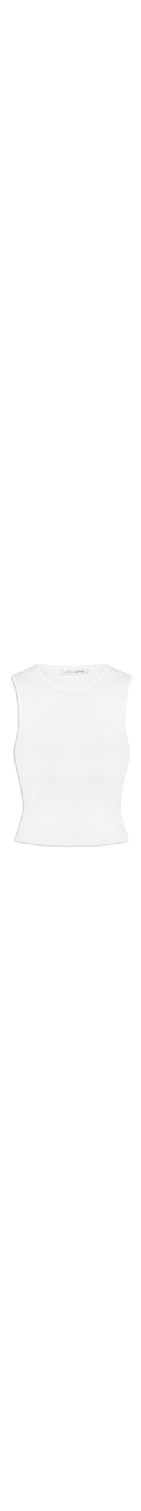 Regata Feminina De Tricot Onda Frente - Branco