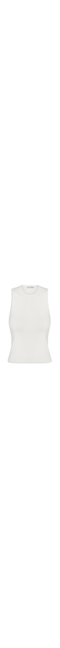 Regata Feminina De Tricot Onda Frente - Branco