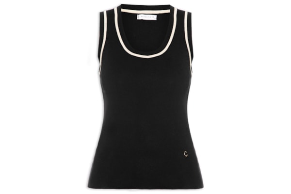 Regata Feminina De Tricot - Preto