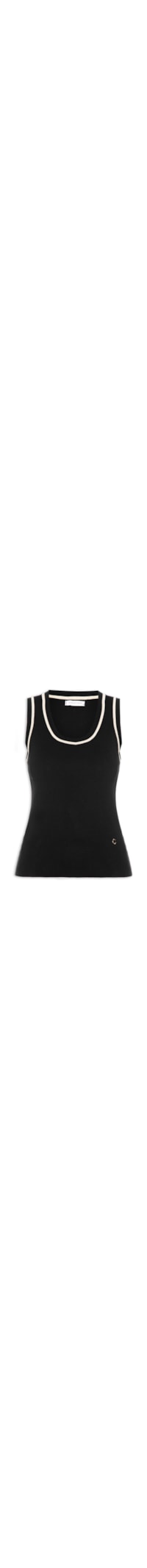 Regata Feminina De Tricot - Preto