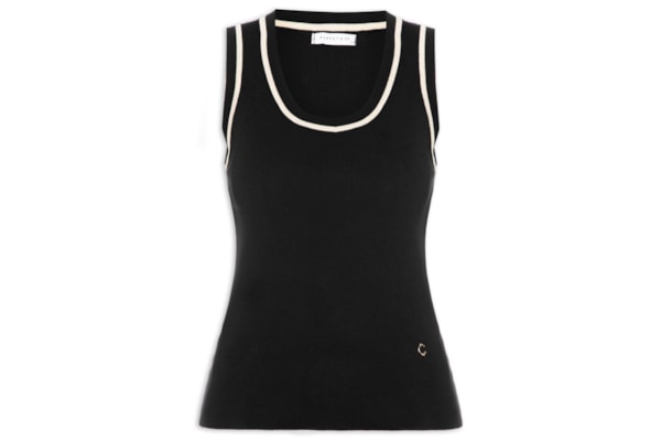 Regata Feminina De Tricot - Preto