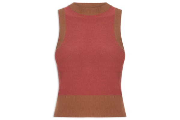 Regata Feminina De Tricot Retilínea - Vermelho