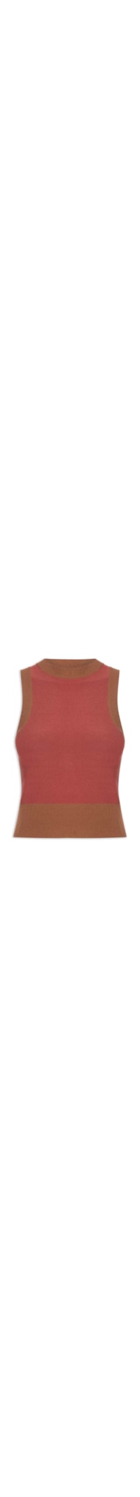 Regata Feminina De Tricot Retilínea - Vermelho