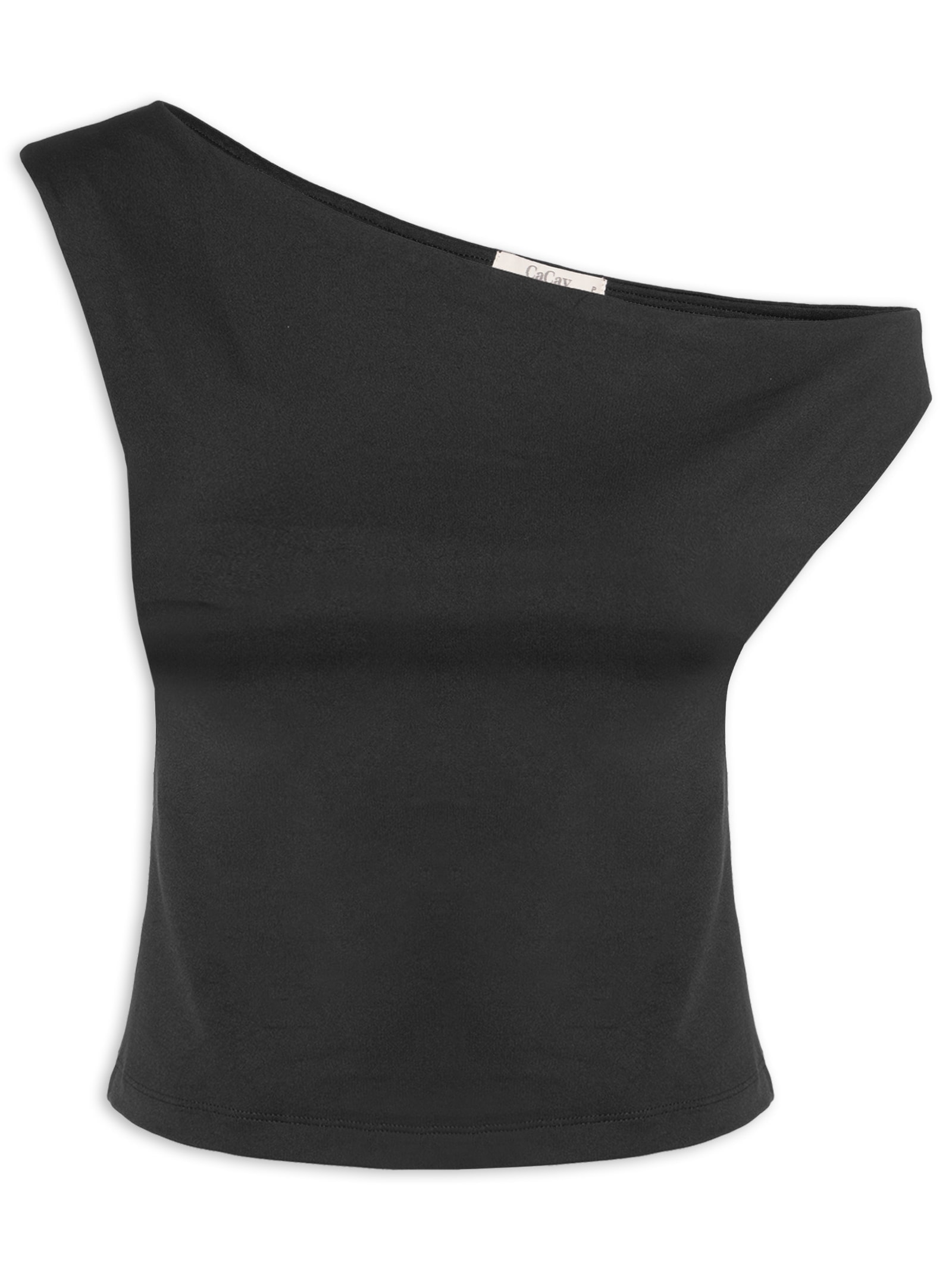 Regata Feminina Decote Assimétrico Preto Cacay