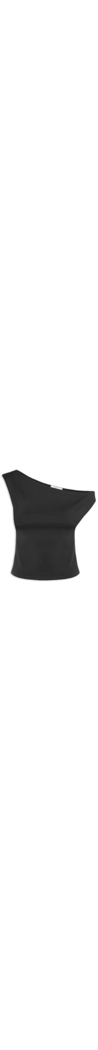 Regata Feminina Decote Assimétrico - Preto
