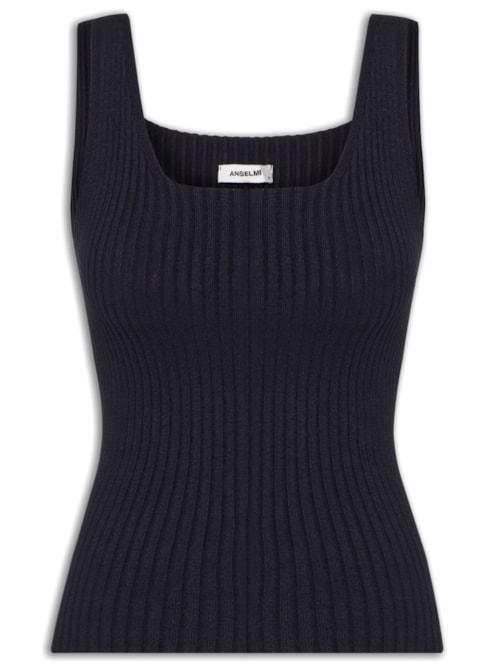 Regata Feminina Decote Quadrado – Azul