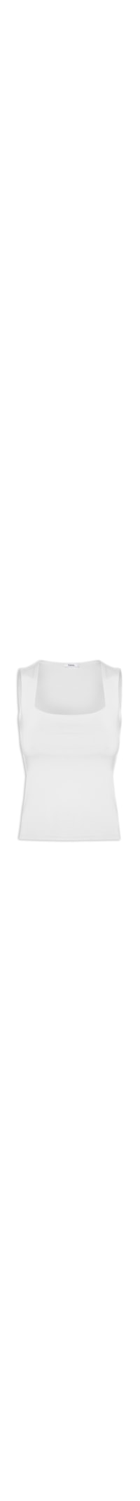Regata Feminina Decote Quadrado - Branco
