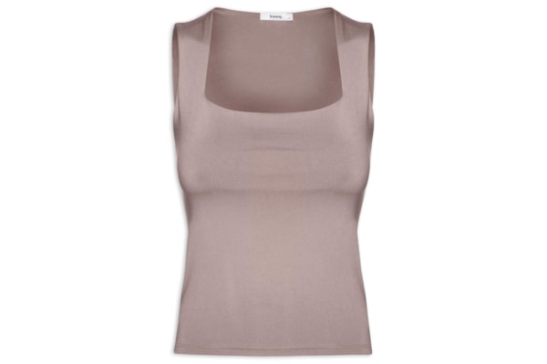 Regata Feminina Decote Quadrado - Marrom