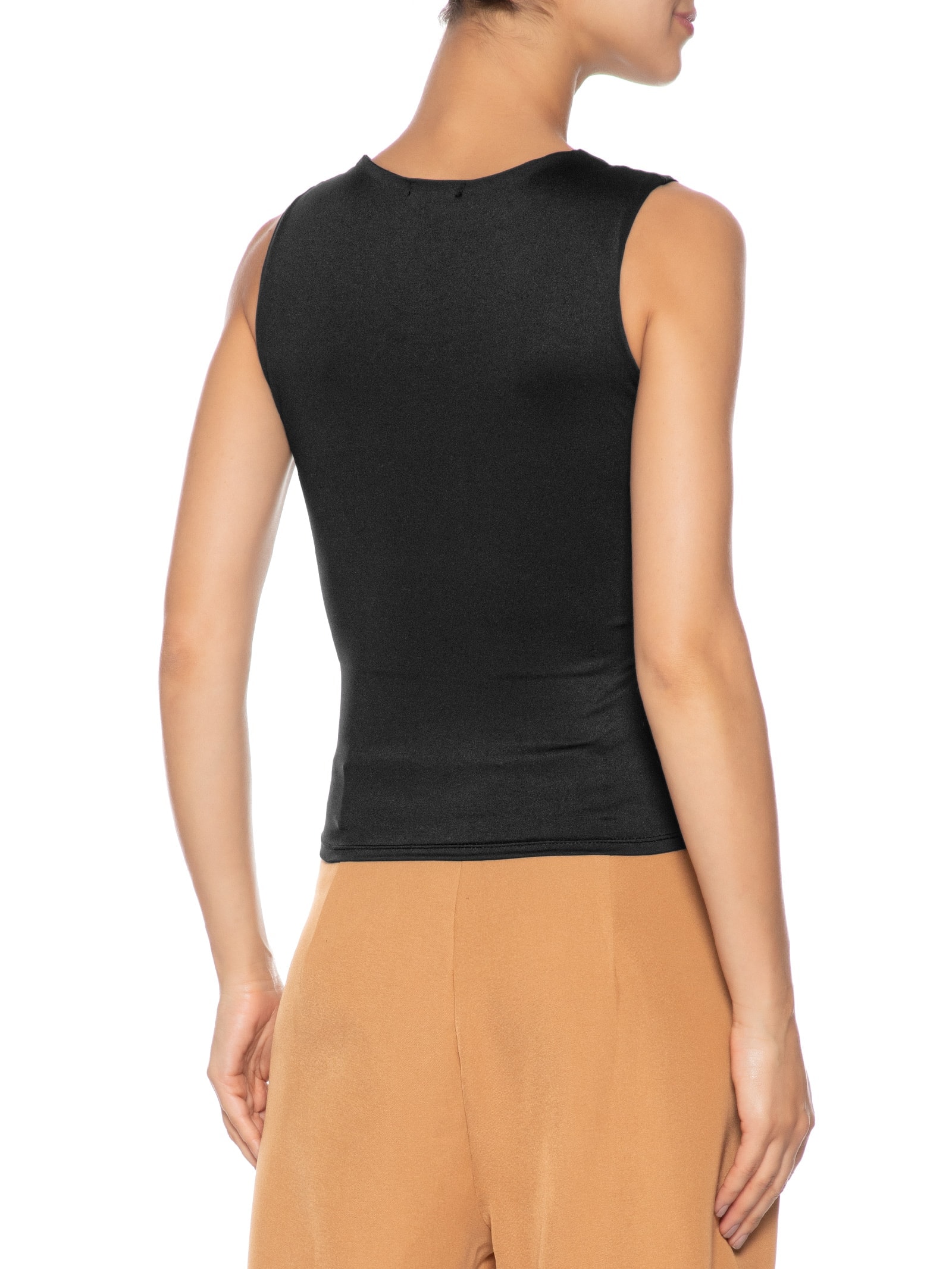 Regata Feminina Decote Quadrado Preto Basiq
