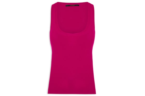 Regata Feminina Decote U Canelado Color - Rosa