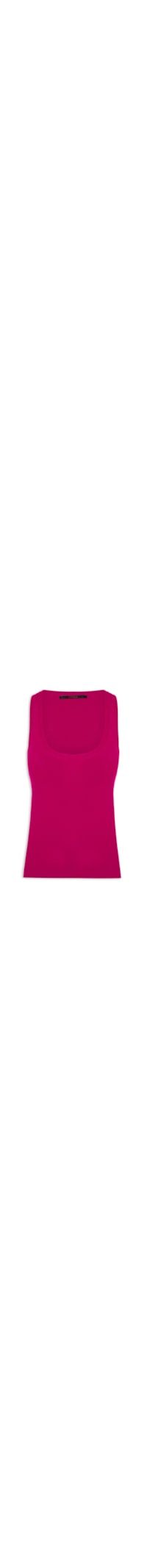 Regata Feminina Decote U Canelado Color - Rosa