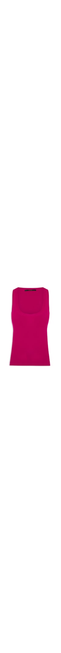 Regata Feminina Decote U Canelado Color - Rosa