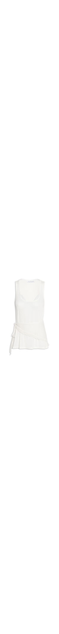 Regata Feminina Decote U Com Renda - Off White