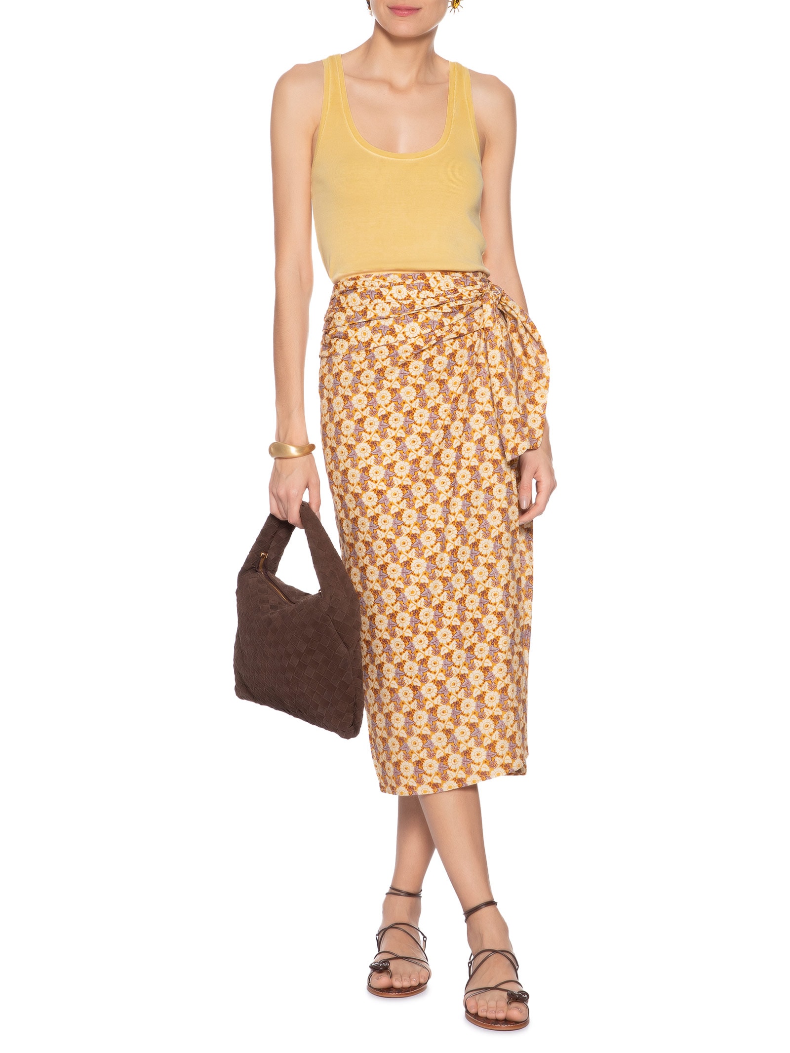 Regata Feminina Decote U Profundo Amarelo Maria Filó