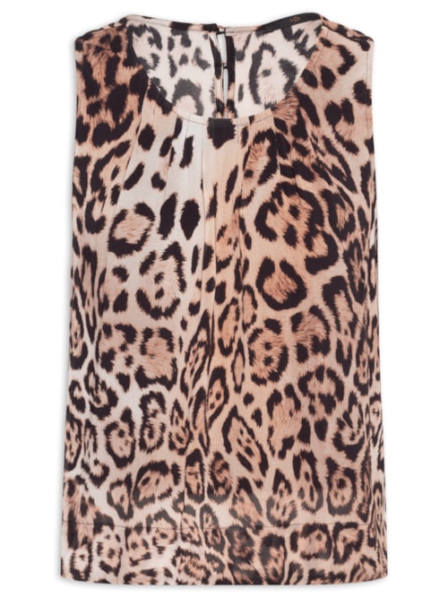 Regata Feminina Detalhada Estampa Savage – Animal Print